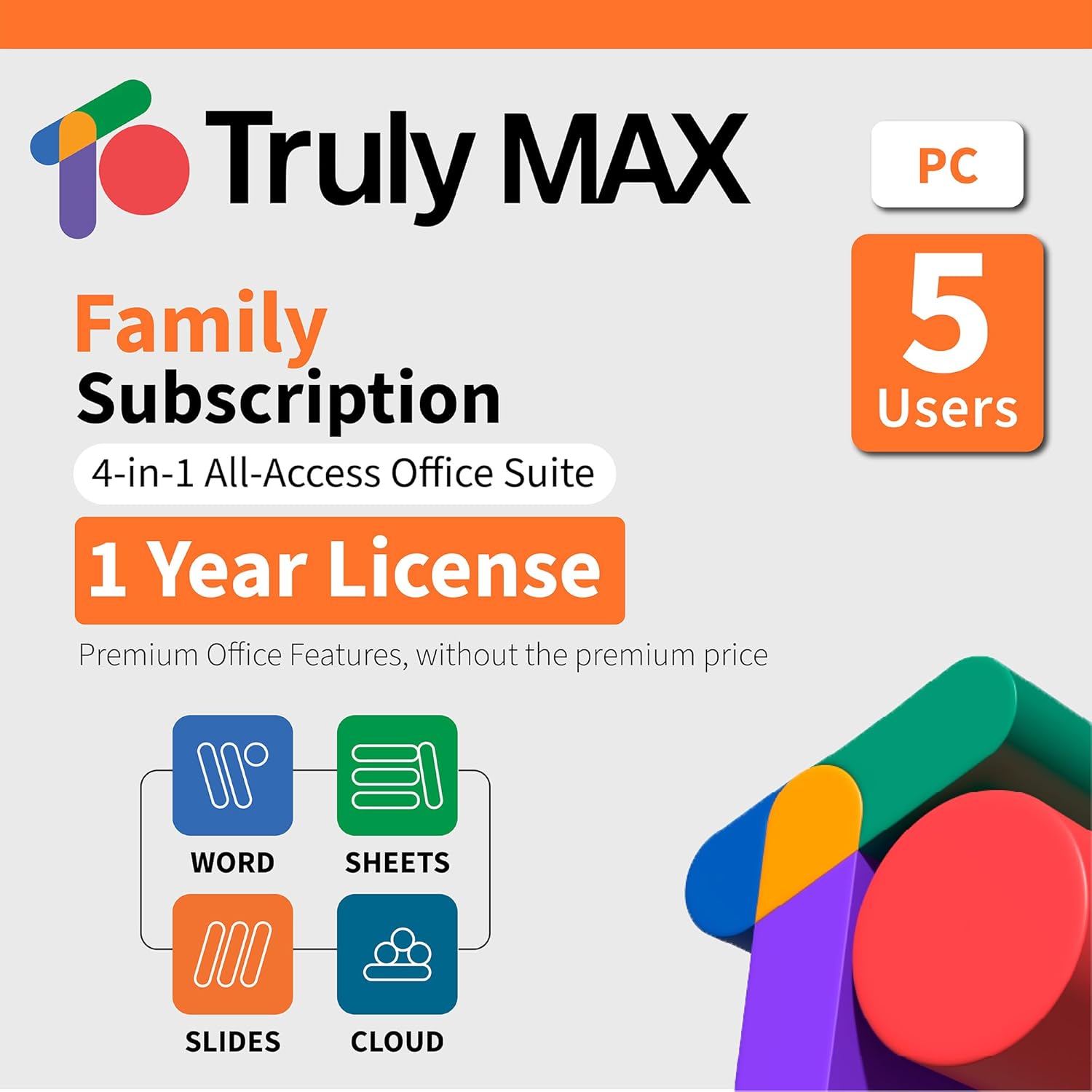 5-User 1-Year Subscription TrulyOffice All-In-One Suite
