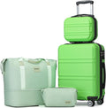 Kono Luggage Set 4 Piece Carry On Hardside Luggage - Durable Travel