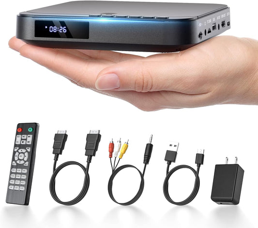 Desobry Mini DVD Player: 1080P HD All Region Free