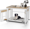 Dog Crate Furniture End Table with Removable Tray for Pets