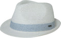 Fancet Packable Straw Fedora Panama Sun Hat - Packable Beach Trilby
