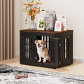 32in Heavy Duty Dog Crate Furniture - Rustic End Table for Pets