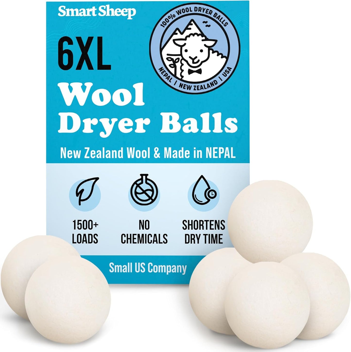 XL Wool Dryer Balls - Natural Fabric Softener
