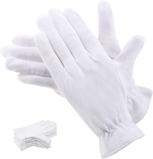 10 Pairs 100% Cotton Gloves for Dry Hands and Eczema