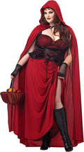 Dark Red Riding Hood Plus Costume - Classic Storybook Look