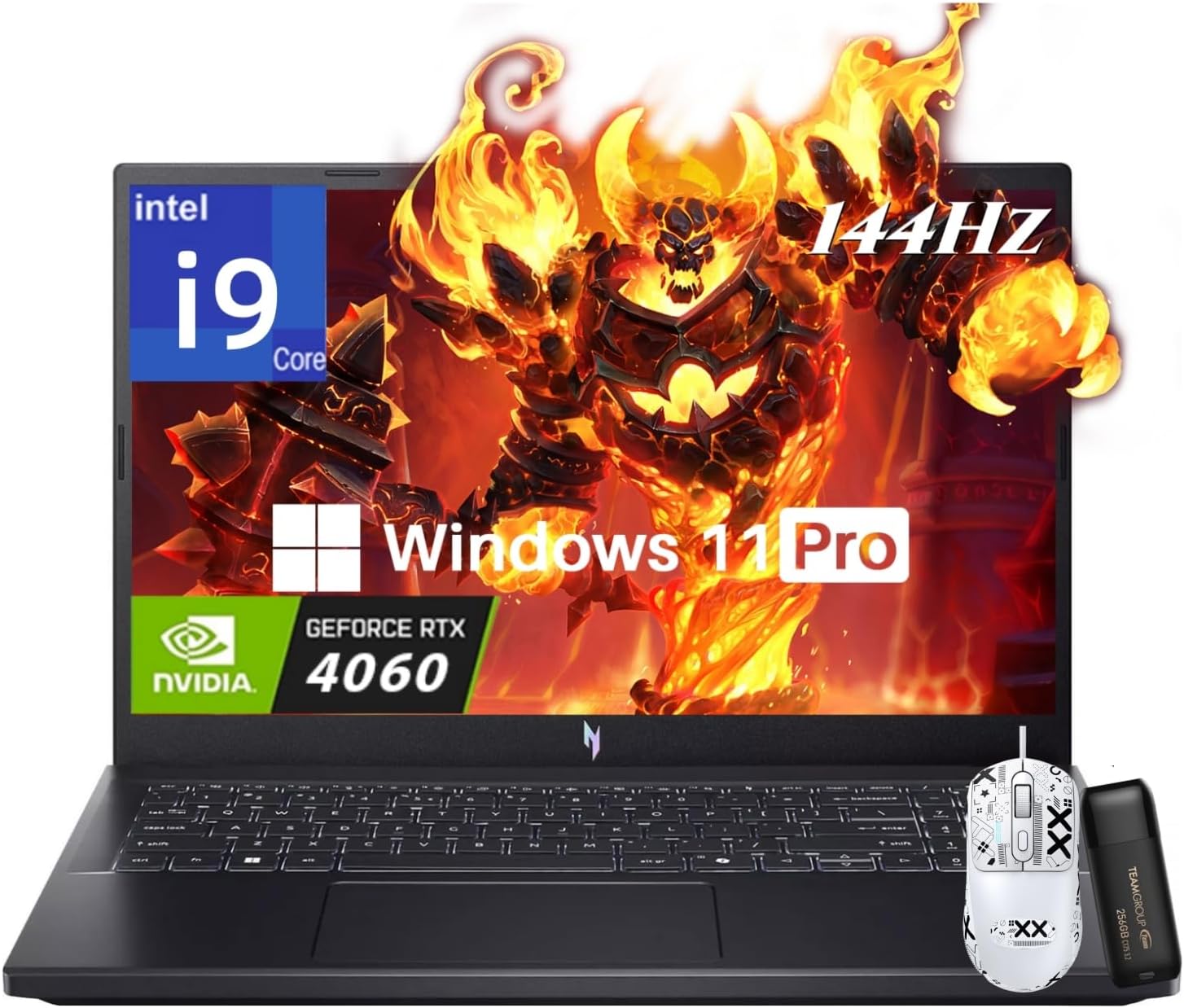 Ultimate Gaming: Acer Nitro V15, Intel i9, RTX 4060, 144Hz, 64GB DDR5, 4TB SSD