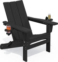 Adirondack Chair with Dual Cup Holders and Phone Slot - Modern Folding