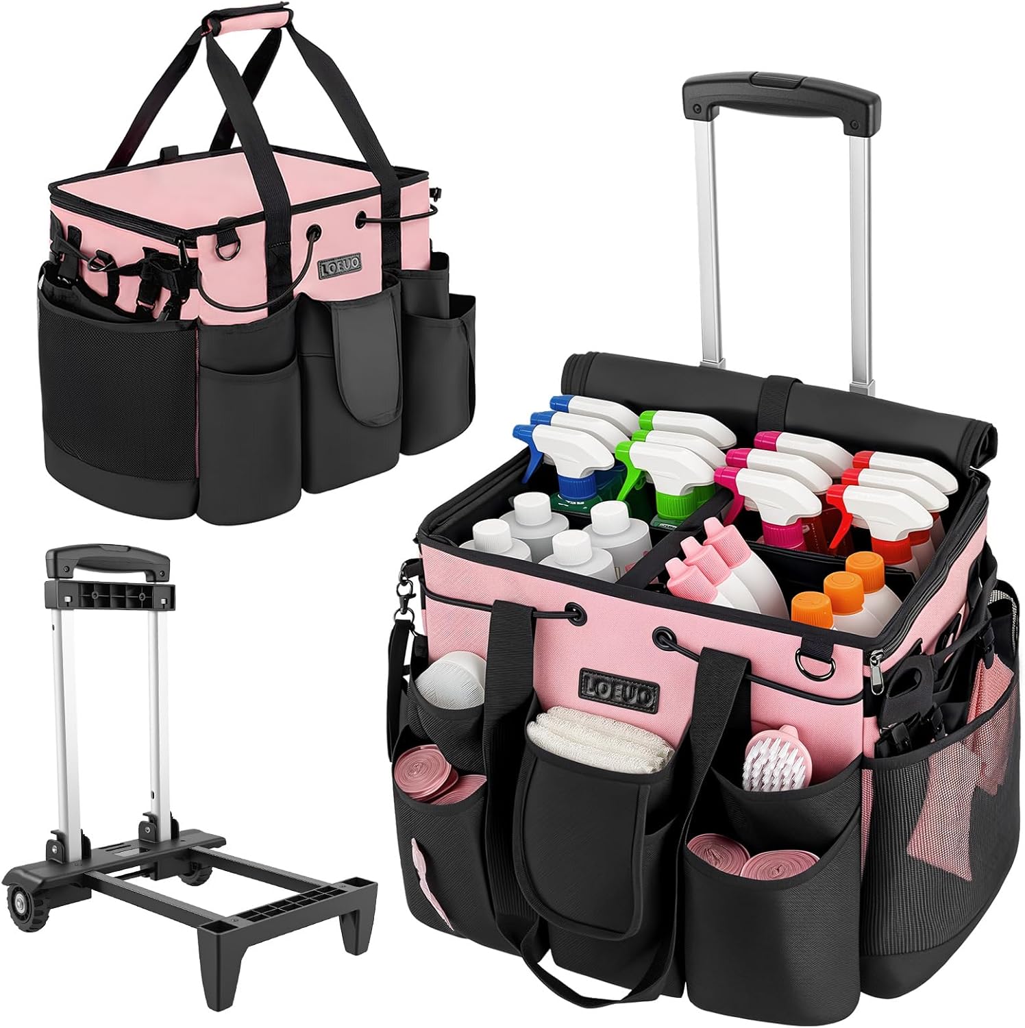 Large Cleaning Caddy for Supplies Organizer with Wheels