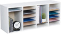 Literature Organizer, 24 Compartments in Grey - Adjustable Shelf Mail
