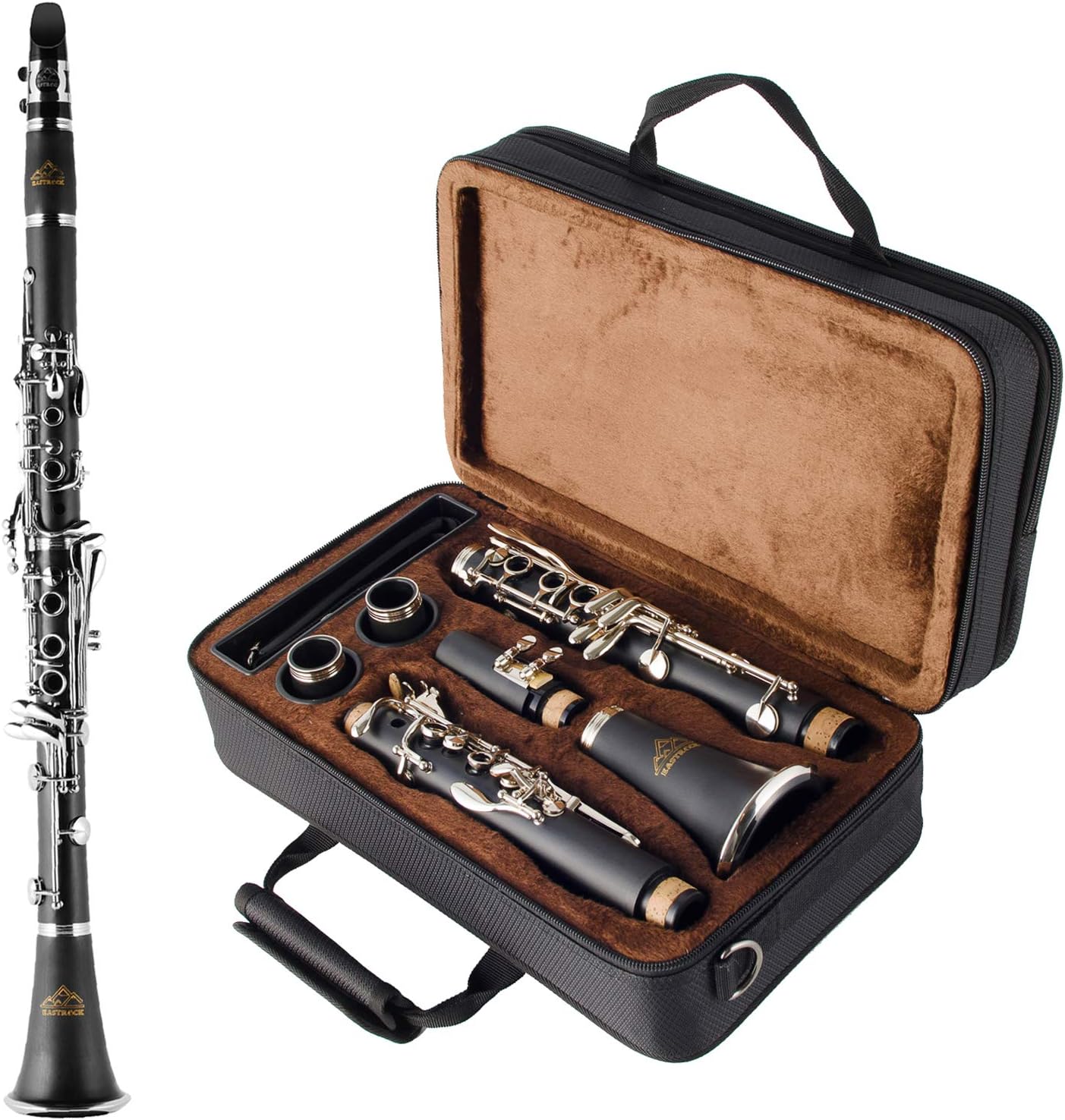 EASTROCK Bb Clarinet for Beginners with 17 Keys and Barrels
