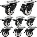 Yarlung 8 Pack 3 in Caster Wheels with Brake - Heavy Duty Mobility