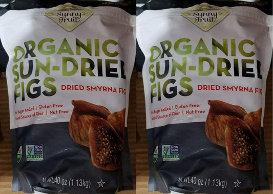 Organic Sun-Dried Figs 2 Pack - Tender & Juicy Delight