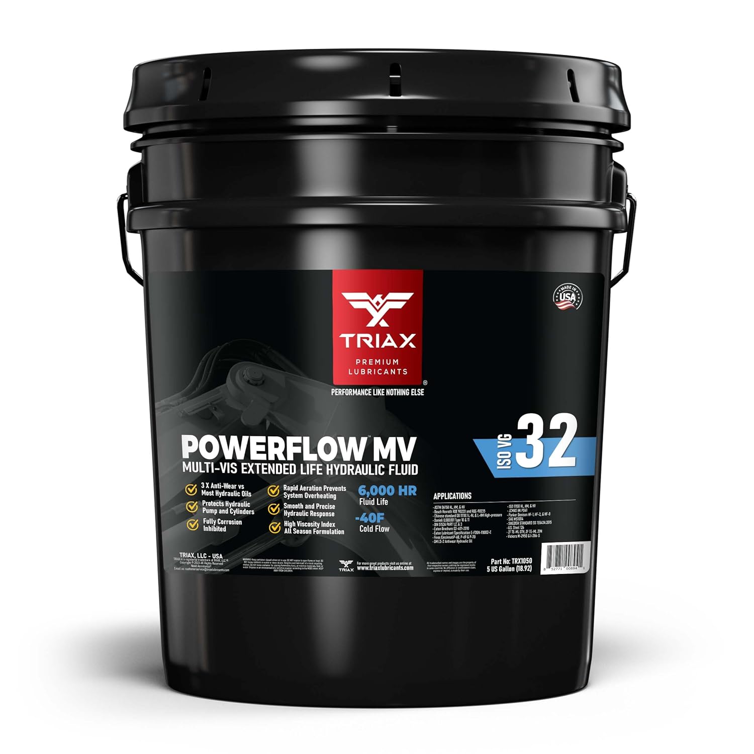 TRIAX Powerflow MV 32 Hydraulic Oil for Extended Life & Performance