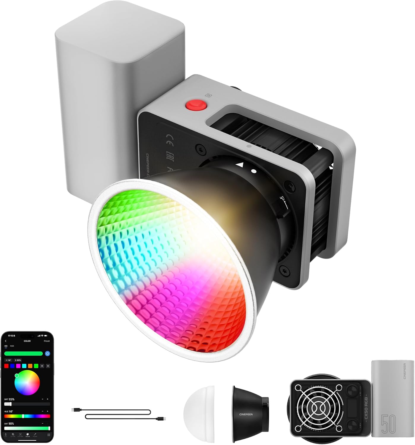 ZHIYUN CX50 50W RGB Video Light for Stunning Portraits