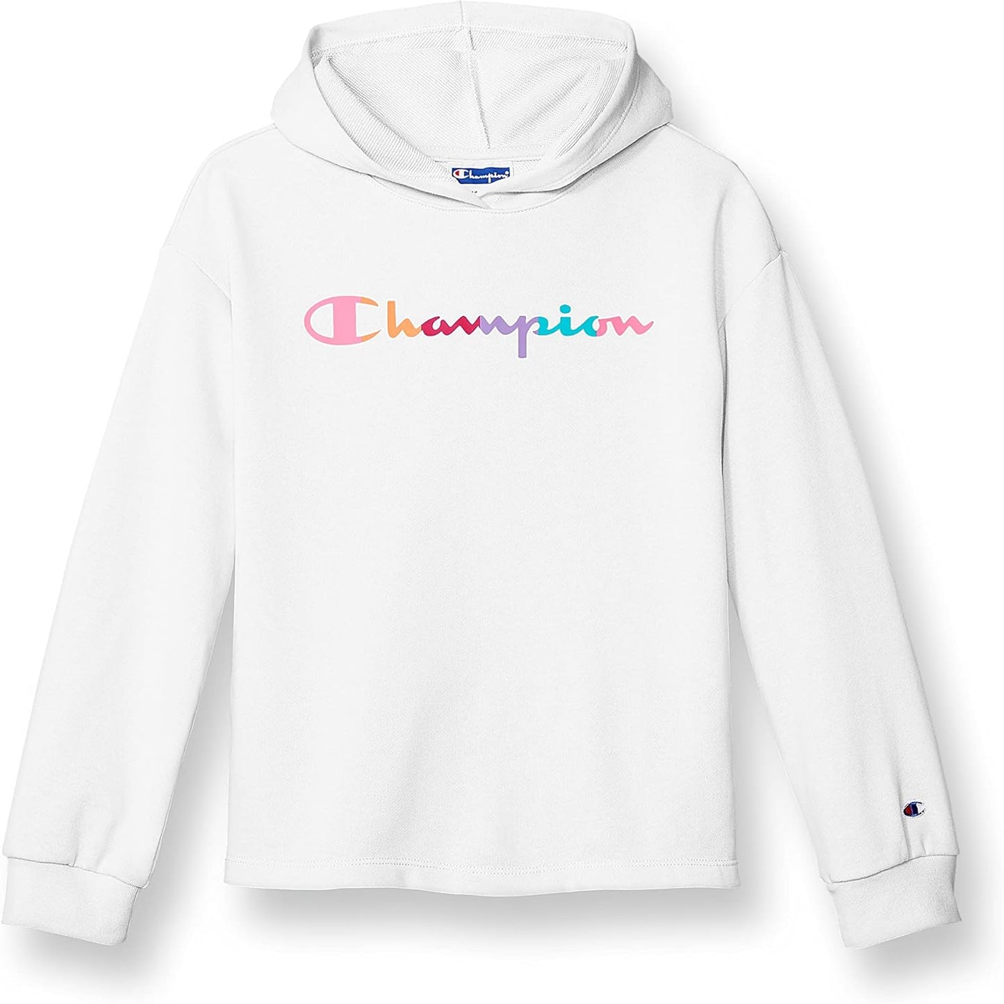 Champion Girls' Lightweight Graphic Hoodie in White