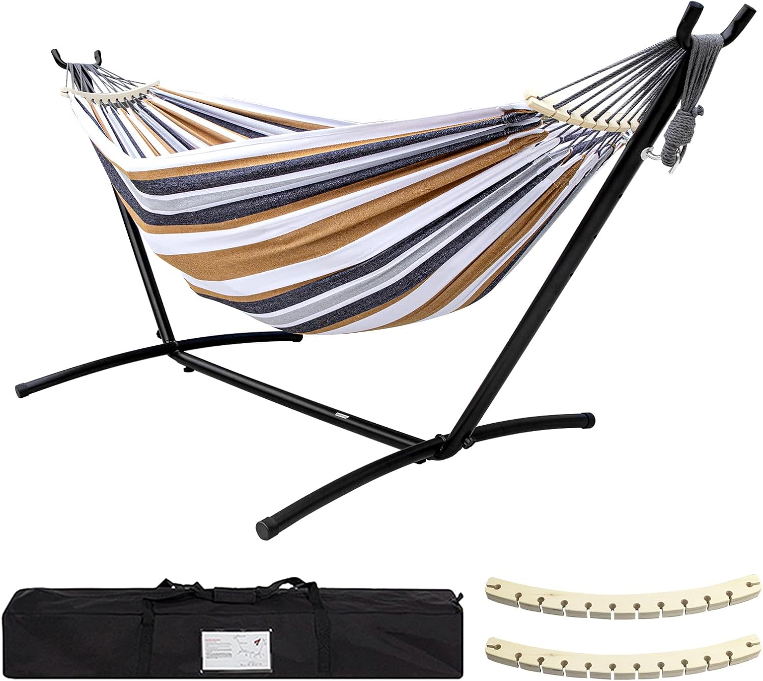 Portable Double Hammock Set - 450lb Capacity