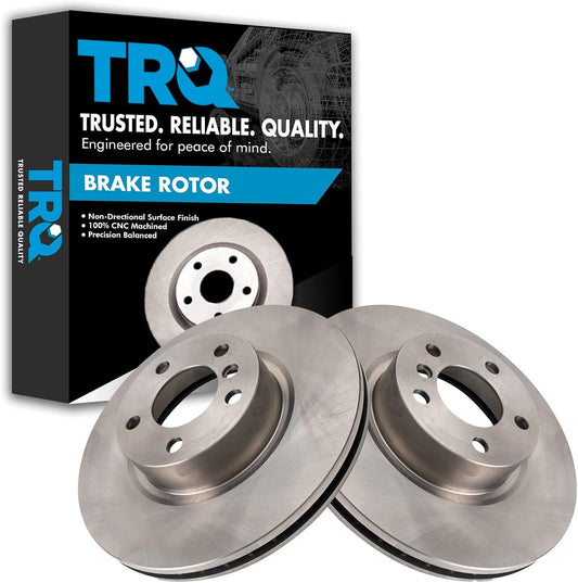 TRQ Front Brake Rotors Set Vented for 2011-2017 BMW X3