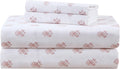 Comfort Spaces 100% Cotton Sheets Queen - Breathable Floral Pink Set