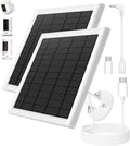 8W Solar Panel for Ring Camera 2-Pack - Fast Charging Outdoor Charger
