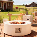ECOTOUGE 2-Piece Gas Fire Pit Table Set - Smokeless 50,000 BTU