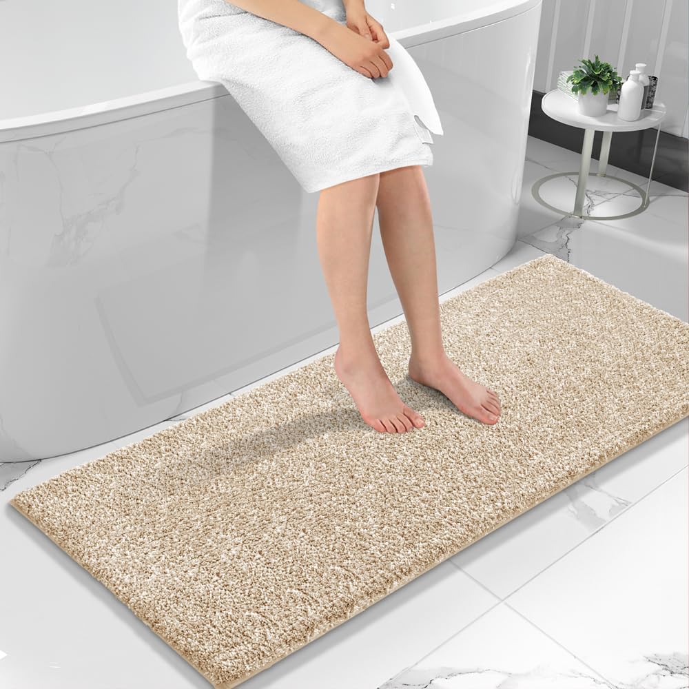 Yimobra Non Slip Washable Bathroom Runner Rug for Home Decor