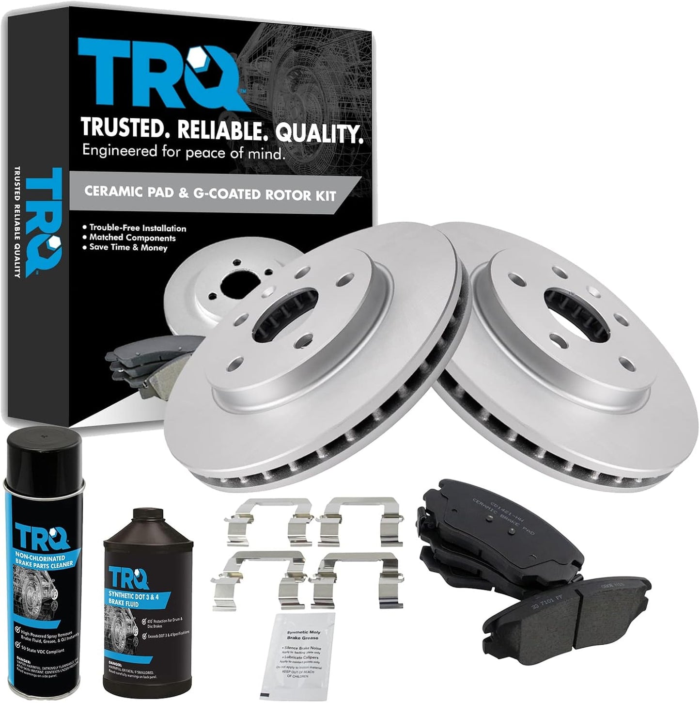 TRQ Front Premium Ceramic Brake Pad & Coated Rotor Kit Review