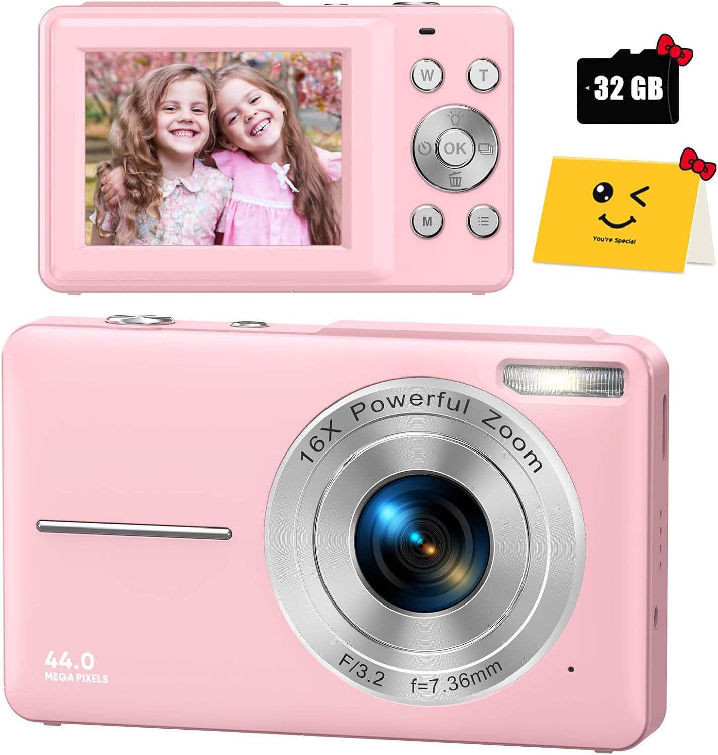 FHD 1080P Digital Camera for Kids with 32GB SD Card Included