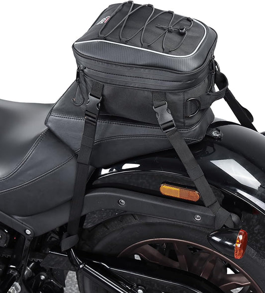 KEMIMOTO Motorcycle Tail Bag: Expandable Waterproof Luggage