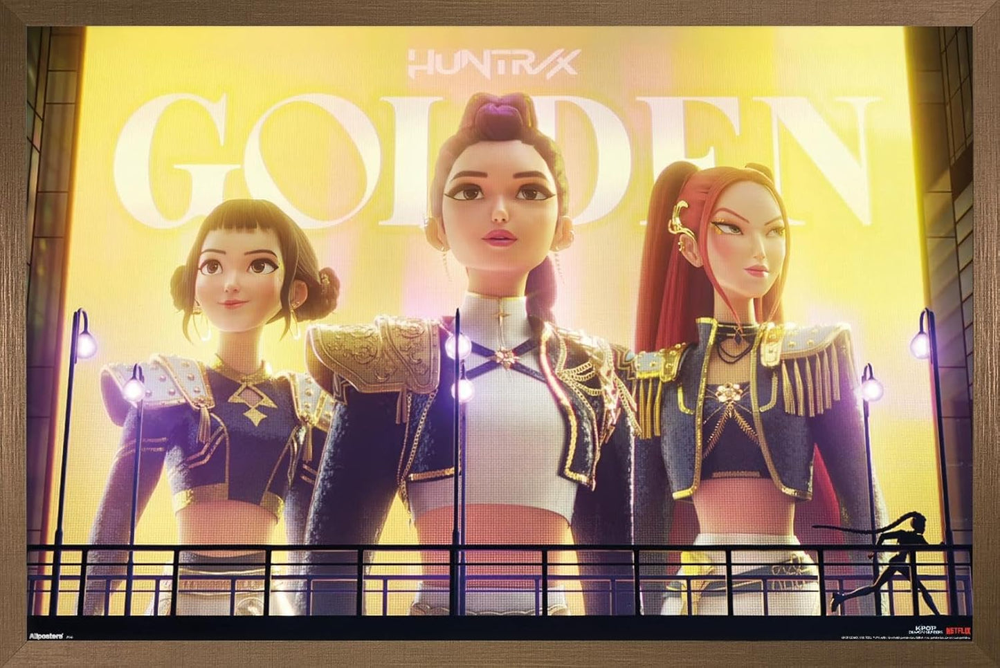 Netflix KPop Demon Hunters Poster - Bronze Framed Wall Art