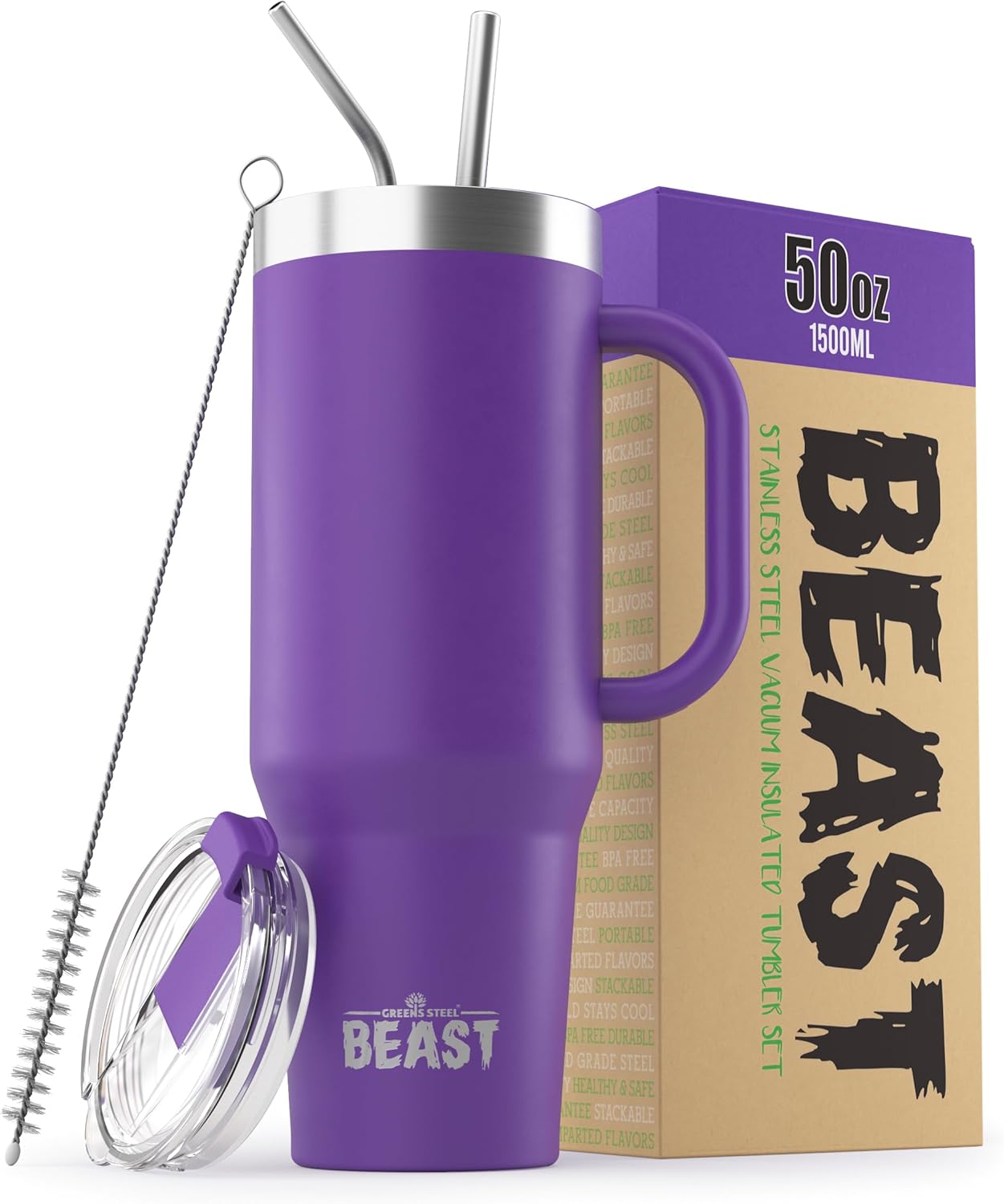Beast 50 oz Tumbler Stainless Steel Vacuum Insulated Travel Flask