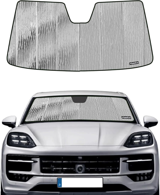 Windshield Sun Shade for Porsche Caye-nne 2019-2025, 2-in-1 Reflective