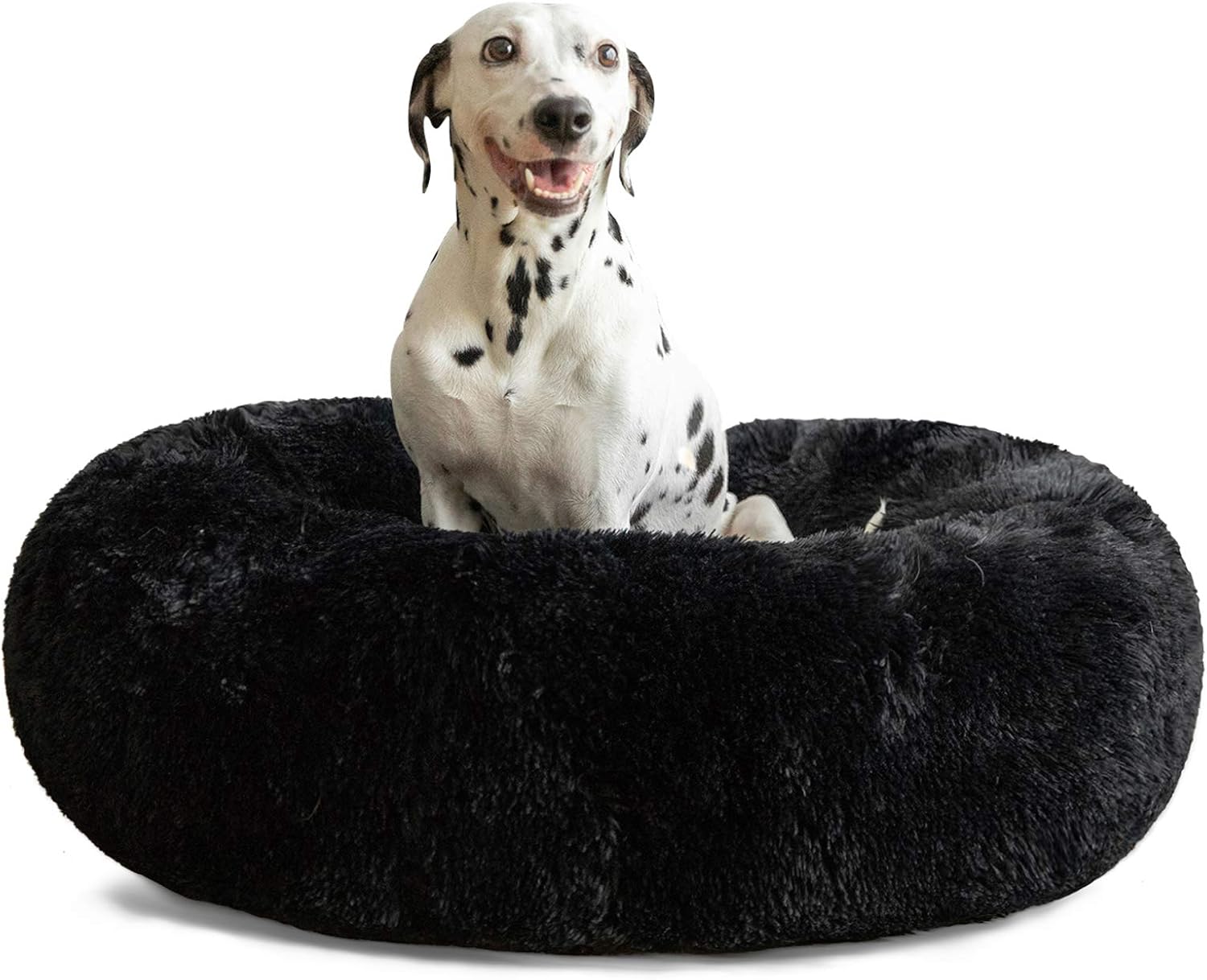 Hachikitty Calming Donut Cuddler Dog Bed for Large Dogs