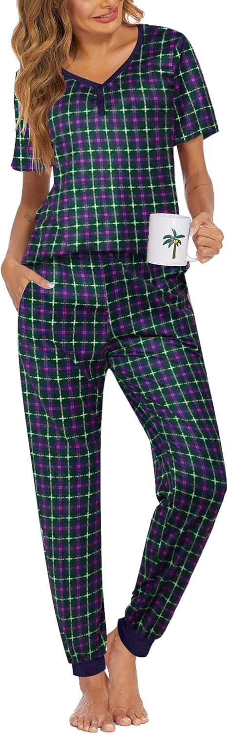 Ekouaer Pajamas for Women Set - Comfortable 2 Piece Lounge Set
