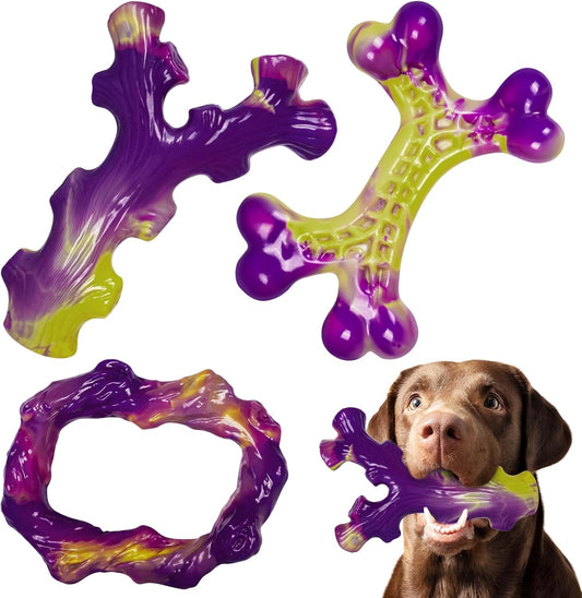 Indestructible Dog Toys 3-Pack for Aggressive Chewers, Frienhund