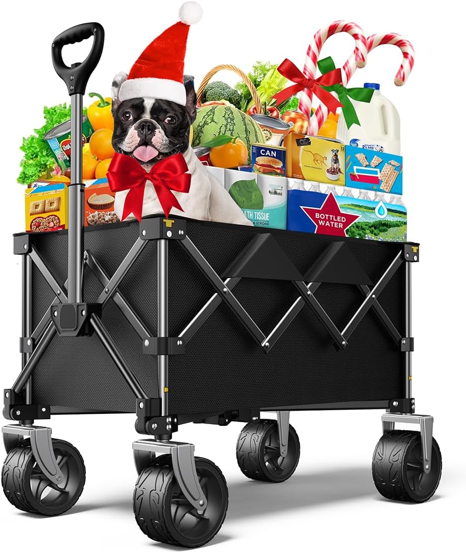 Portable Beach Wagon with Big Wheels - Easy Cargo Handling