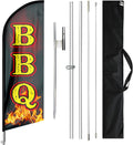 Barbecue Swooper Flag 11FT Pole Kit - Bold Outdoor BBQ Advertising