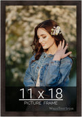 wallsthatspeak 11x18 Espresso Brown Picture Frame for Posters - Slim