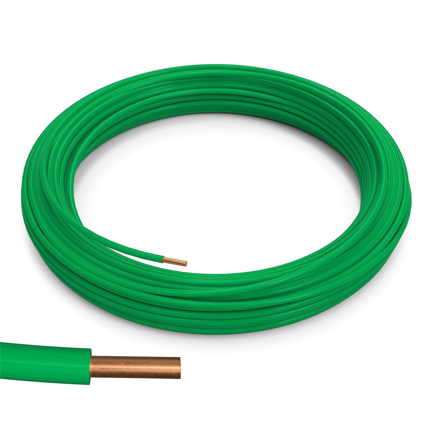 50 FT 10 AWG Solid Copper Wire for Grounding and Electrical Use