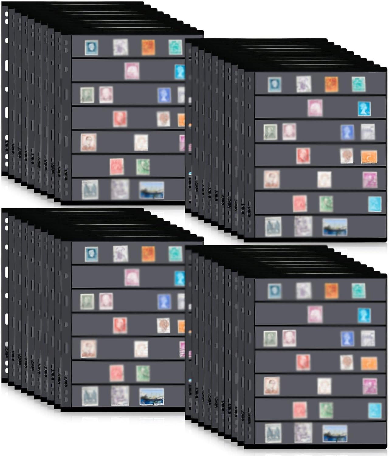 40 Sheets Stamp Pages for Collectors - Durable and Convenient