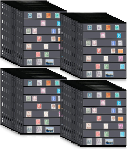 40 Sheets Stamp Pages for Collectors - Durable and Convenient