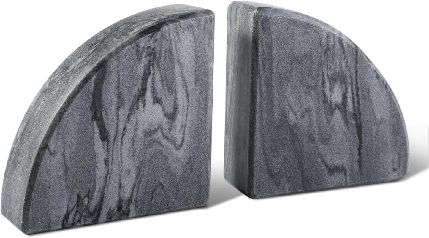 Marble Bookend Set of 2 for Heavy Books, Luxury Design