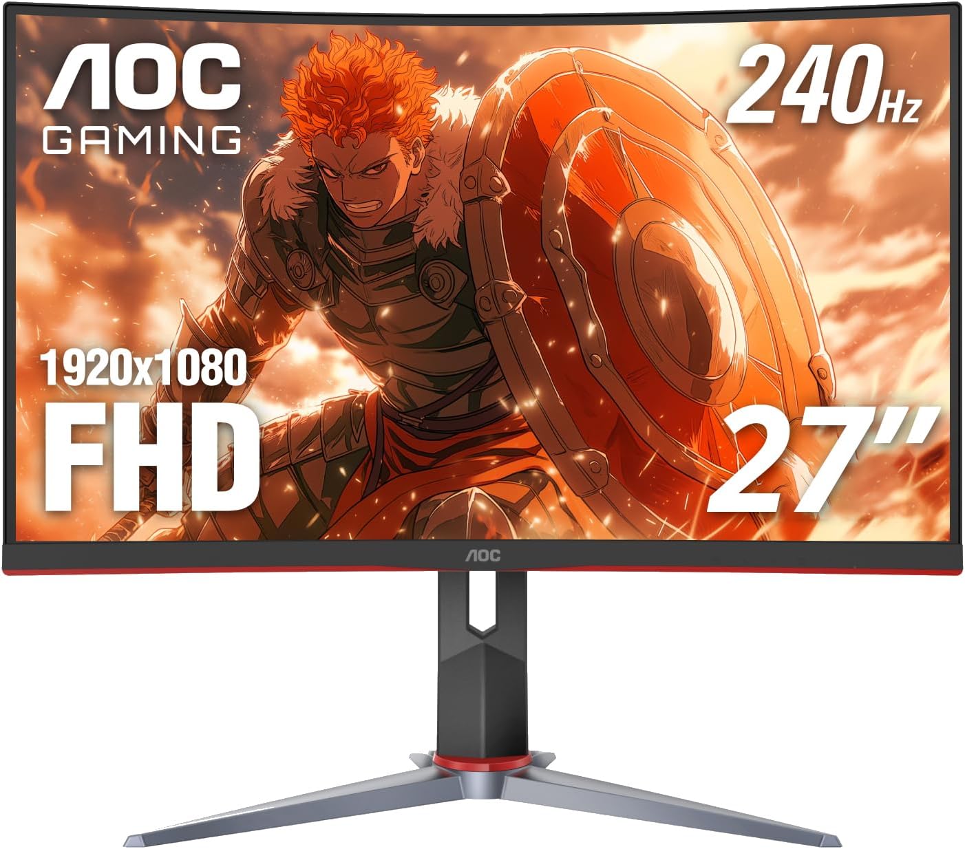 AOC C27G2Z 27 240Hz FHD Gaming Monitor, Ultra-Fast 0.5ms Response Time