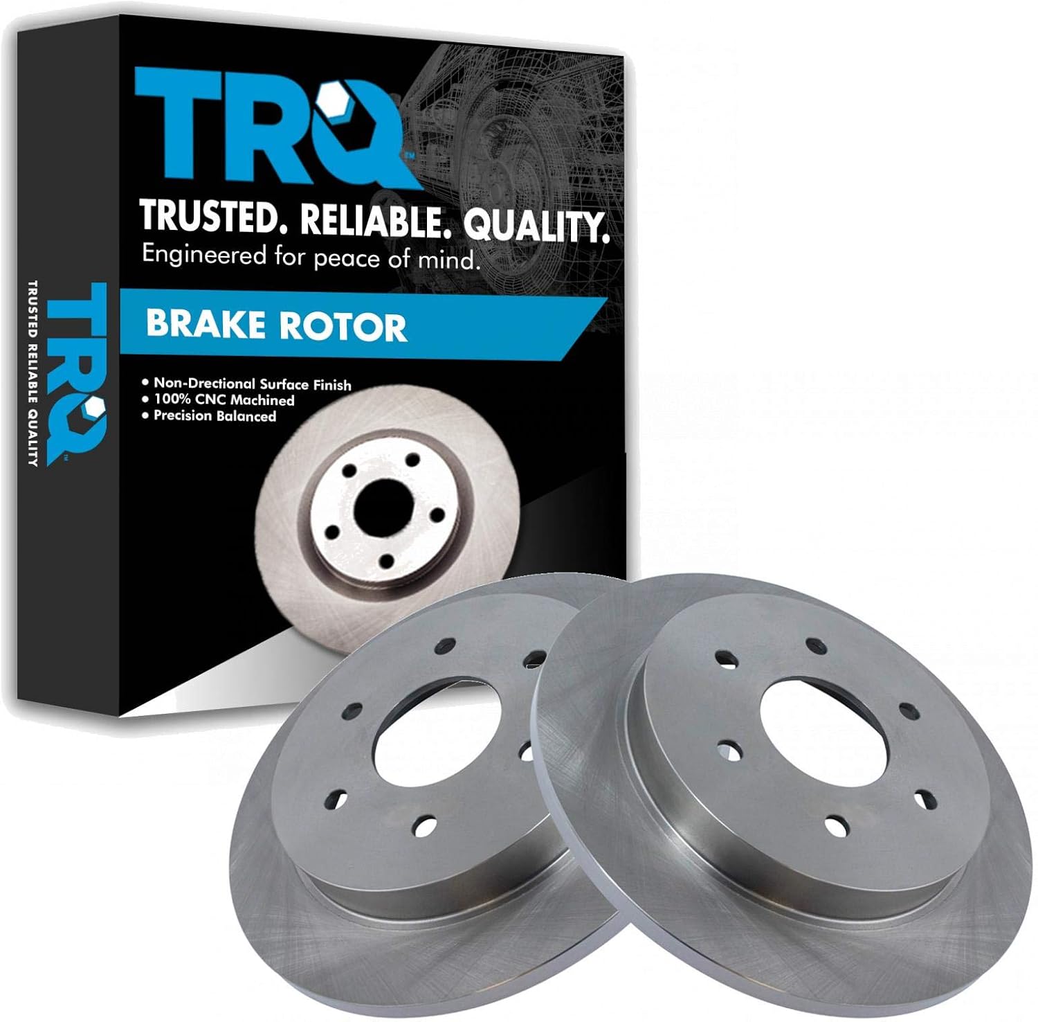 TRQ Rear Brake Rotors Set for INFINITI QX56 and Nissan Armada