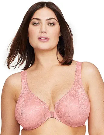 Glamorise Women's Plus Size Wonderwire Lace Underwire Bra #9245