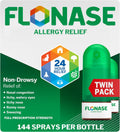 Flonase Allergy Relief Nasal Spray 144 Sprays Pack of 2 - 24 Hour