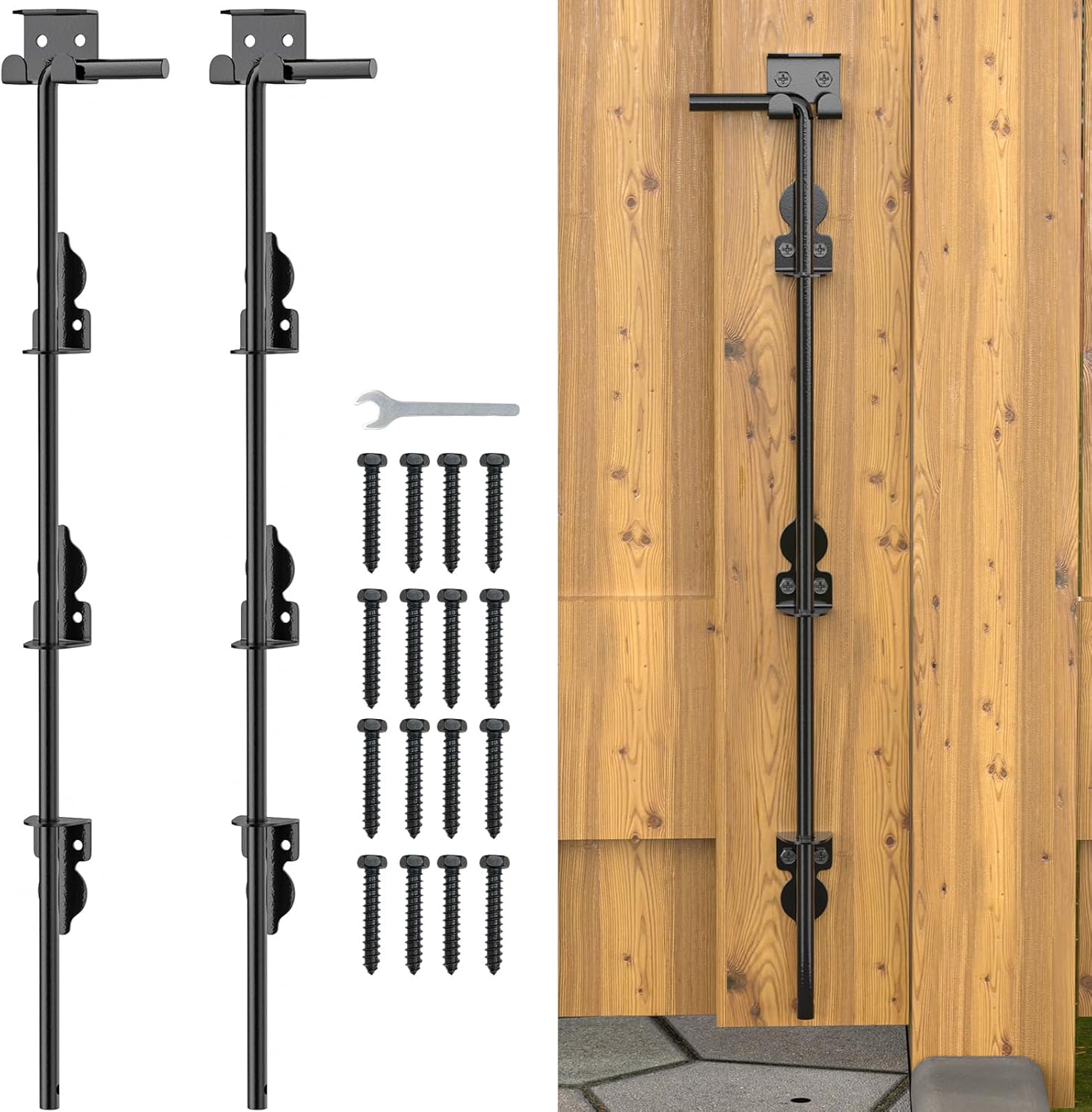 24 Inch Cane Bolt Drop Rod for Heavy Duty Gate Latch Use