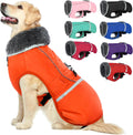 QBLEEV Warm Reflective Jacket for Dogs - Waterproof Winter Coat