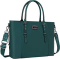 PU Leather Laptop Tote Bag for Women - Large Waterproof Work Briefcase