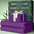 DECOLURE 100% Viscose Derived from Bamboo California King Sheets