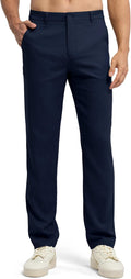 Men's Linen Pants Casual Dress Beach Trousers - Lightweight Comfort